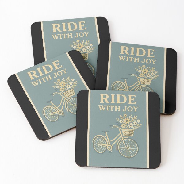 Item preview, Ride with Joy — Vintage Bicycle & Flowers Retro Illustration designed and sold by HoopeStylee.
