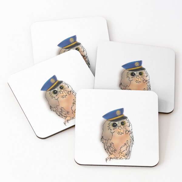 Item preview, Owl Wearing Police Cap – animalzinhats designed and sold by Ashley’sAnimalz.