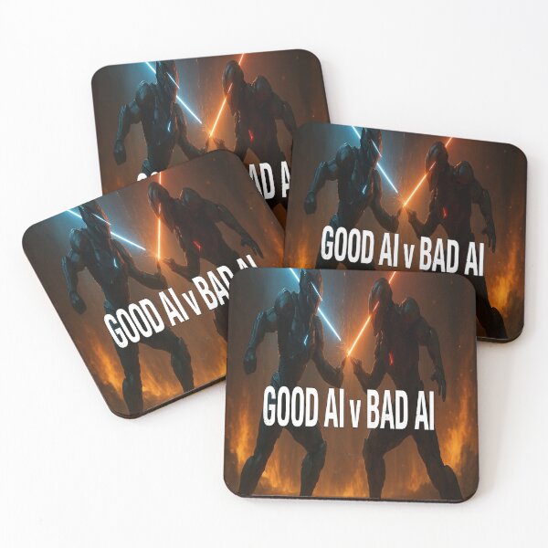 Item preview, Good AI vs Bad AI – Futuristic Sci-Fi Design  designed and sold by Gazmerch.