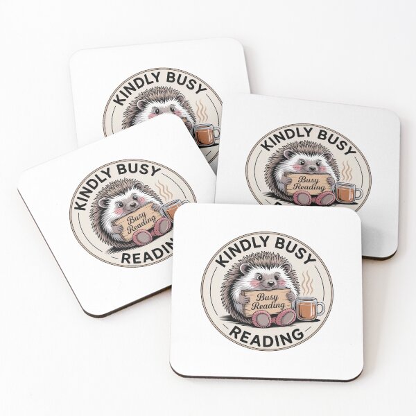 Item preview, Kindly Busy Reading — Hedgehog Badge designed and sold by MagicWander.