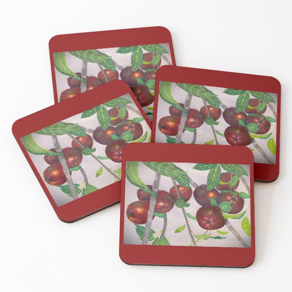 Item preview, Apples drawn in colored pencil designed and sold by BirdsandMoreArt.