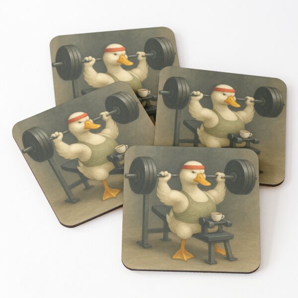 Item preview, Duck Bodybuilder Lifting Weights designed and sold by Lolili69.