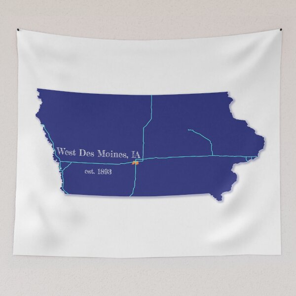 Item preview, West Des Moines, IA [Blue] designed and sold by PhilbonianDezin.