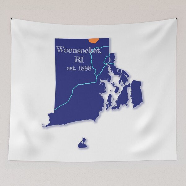 Item preview, Woonsocket, RI [Blue] designed and sold by PhilbonianDezin.