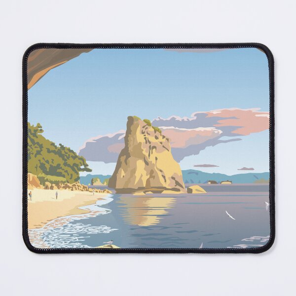 Item preview, Cathedral Cove with terns designed and sold by contourcreative.