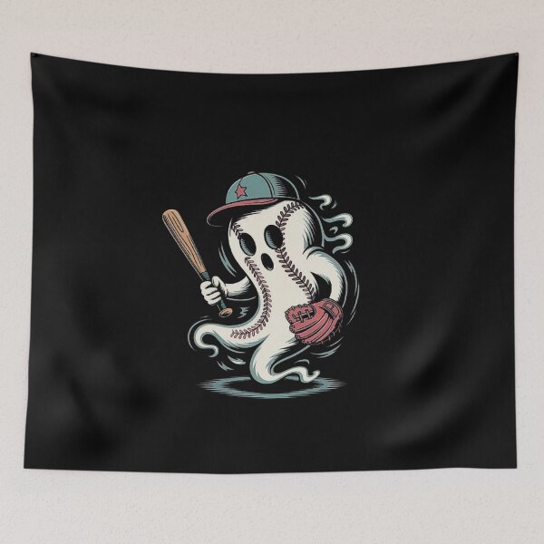 Item preview, Ghost Baseball Player Vintage Design | Funny Sports Halloween Art designed and sold by love3617.