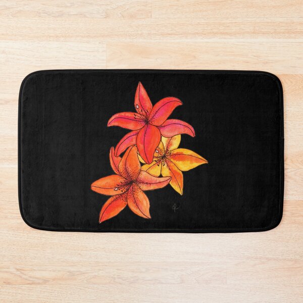 Item preview, Vibrant Orange Watercolor Lilies designed and sold by Juluminous.