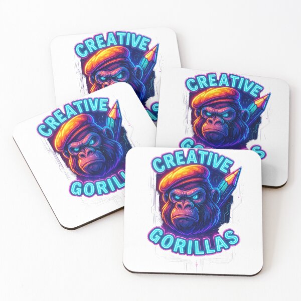 Item preview, Creative Gorillas – Neon Art Gorilla with Pencil designed and sold by CreativeGorillas.
