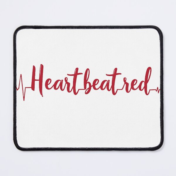 Item preview, Heartbeatred ECG Line Typography Design designed and sold by ZionzRoyalty.