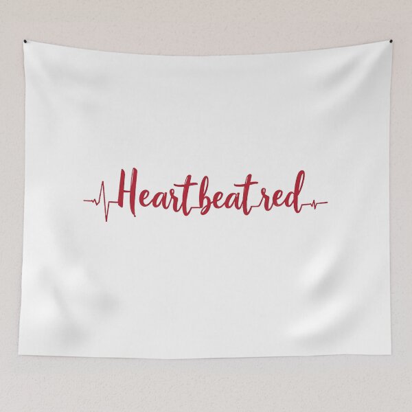 Item preview, Heartbeatred ECG Line Typography Design designed and sold by ZionzRoyalty.