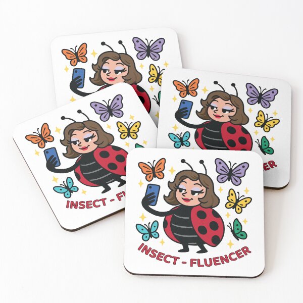 Item preview, Insect - fluencer – Glam Ladybug with Butterfly Followers | Insect Memes and Bug Humor designed and sold by LadyInEverGreen.
