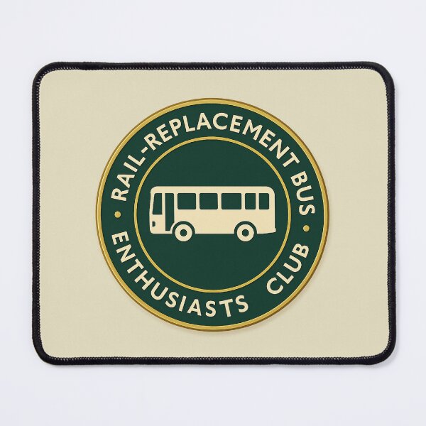 Item preview, rail-replacement bus enthusiasts club retro badge design designed and sold by beanses.