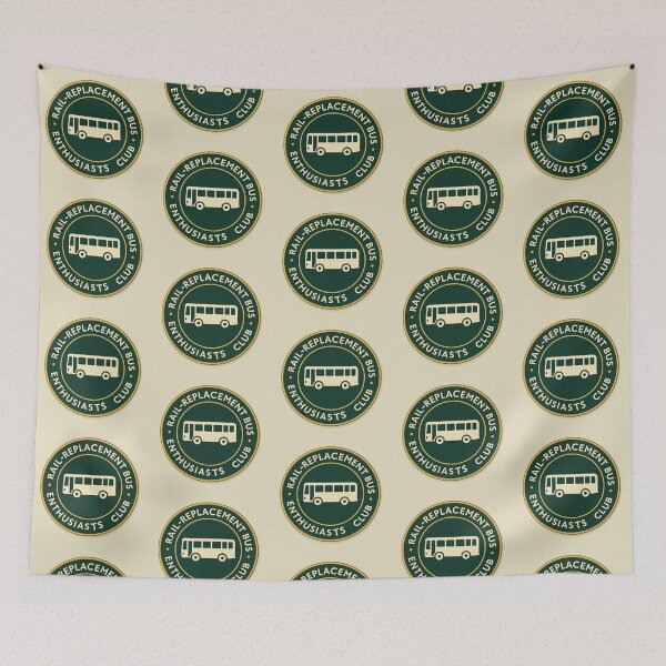 Item preview, rail-replacement bus enthusiasts club retro badge design designed and sold by beanses.