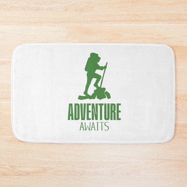 Item preview, Adventure awaits solo green hiking explorer designed and sold by Rhubarb-Custard.