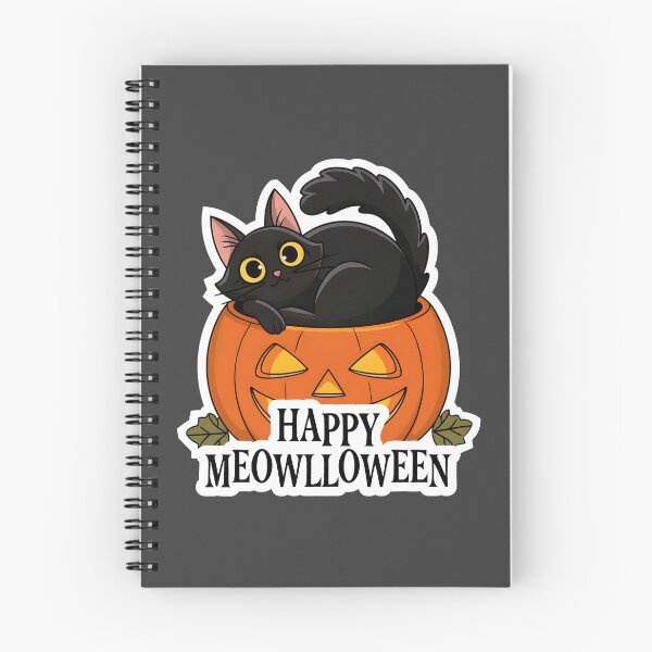 Item preview, Happy Meowlloween designed and sold by BaffledSnout.