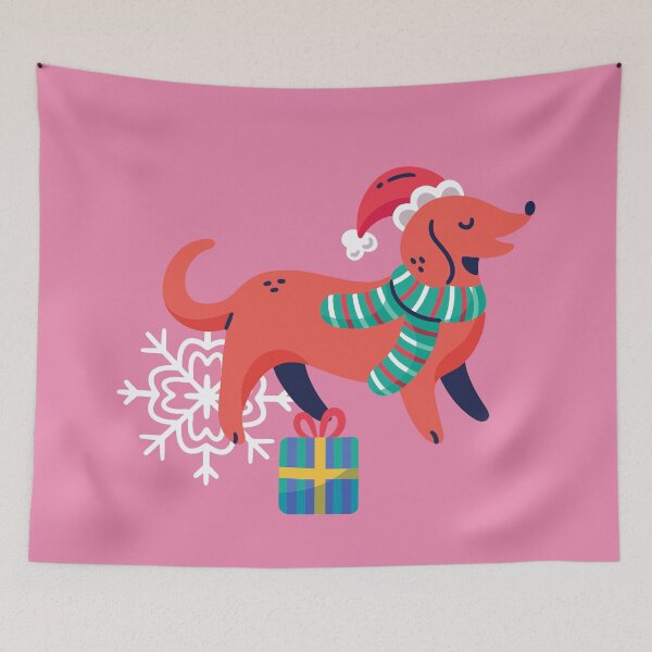 Item preview, ugly christmas dog santa xmas snowflake designed and sold by Gossip Rag.