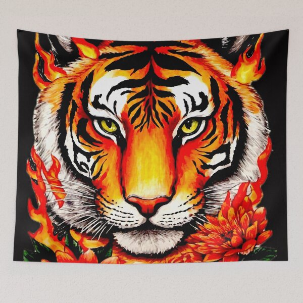 Item preview, Flaming Tiger designed and sold by ViaARTfactory.