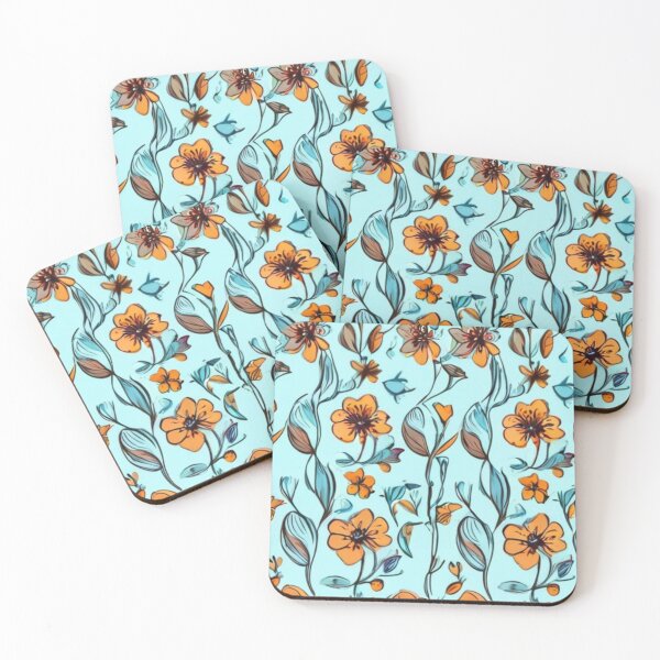 Item preview,  beautiful orange flowers designed and sold by Nice-patterns.