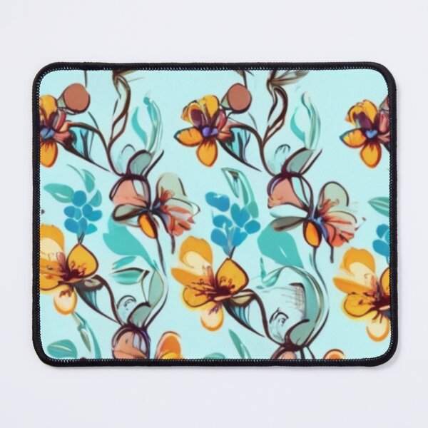 Item preview, beautiful orange flowers designed and sold by Nice-patterns.