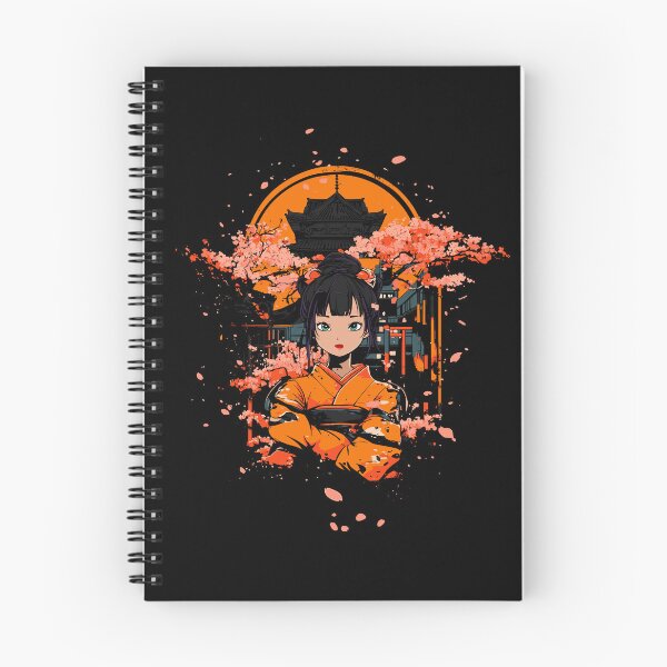 Item preview, Geisha in front of a pagode with sakura designed and sold by MaveArts.