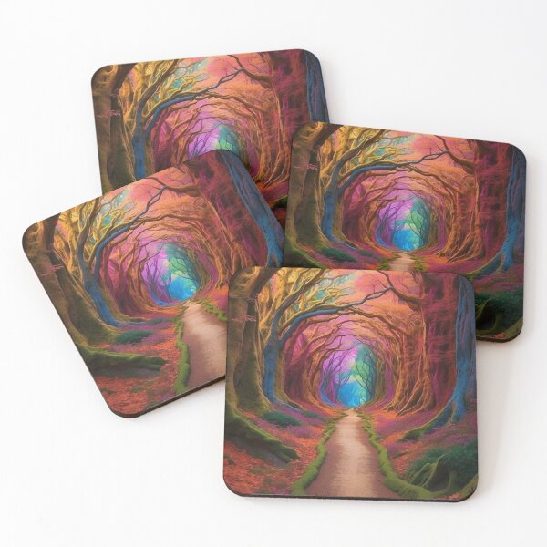 Item preview, Surreal Forest Road Artwork with Dreamlike Colors Inspired by Salvador Dali designed and sold by BestDetailer.