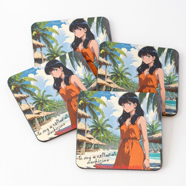 Item preview, Romantic Anime Girl in Punta Cana Shoujo Manga Style Love Phrase designed and sold by Kawaii-Sky.