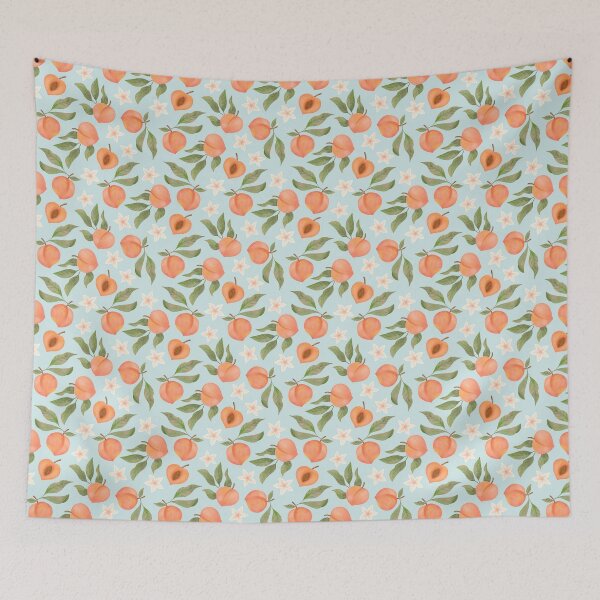 Item preview, Peaches and flowers designed and sold by DafneDStudio.