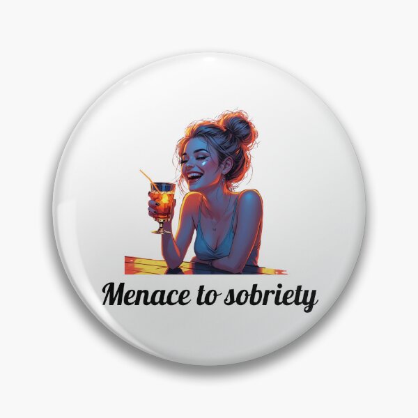 Item preview, Menace to Sobriety – Messy Bun Party Girl Design designed and sold by Not Your Mom's Clipart.