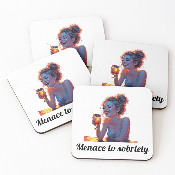Item preview, Menace to Sobriety – Messy Bun Party Girl Design designed and sold by Not Your Mom's Clipart.