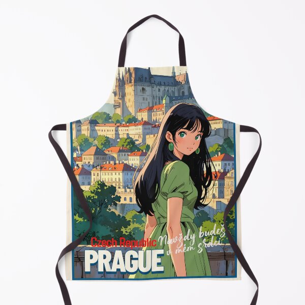 Item preview, Romantic Anime Girl in Praga Czech Republic Europe Shoujo Manga Style Love Phrase designed and sold by Kawaii-Sky.