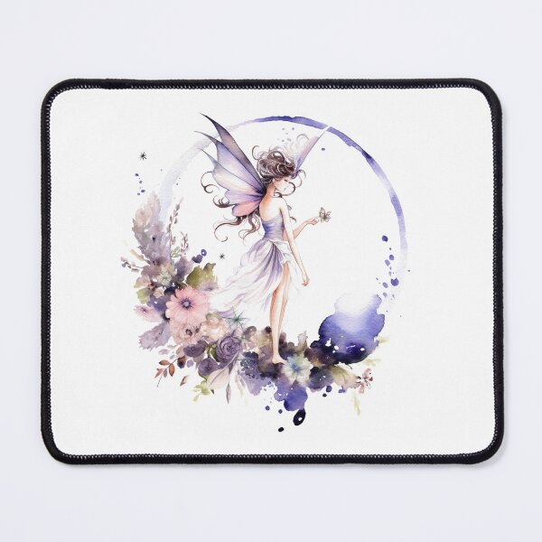 Item preview, Watercolor Fairy with flowers and the moon designed and sold by butterflykissss.