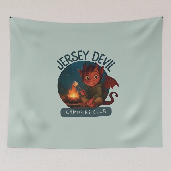 Item preview, Cute Jersey Devil Cryptid – Campfire Club Design designed and sold by designs_by_s2.