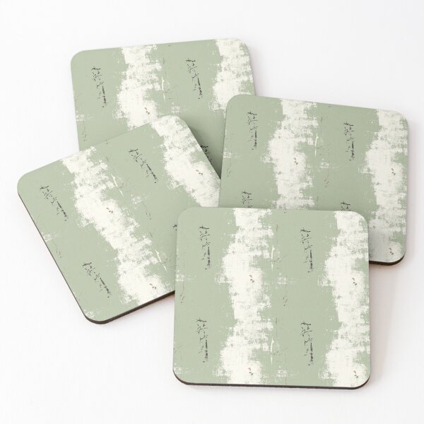 Item preview, Japandi and wabi sabi inspired sage rustic pattern with vintage writing designed and sold by filigreedigital.