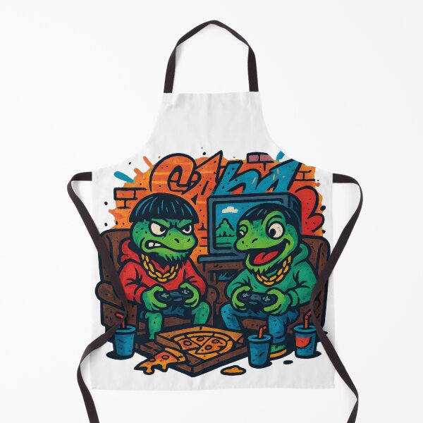 Item preview, Lizards Graffiti Playing Video Games designed and sold by FunnySignalStudio.