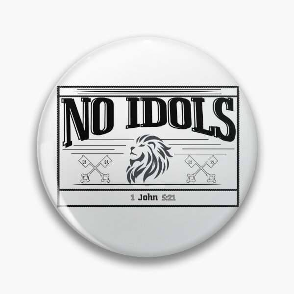 Item preview, Simple Version "NO IDOLS" Christian Scriptural Shirt - in black& grey designed and sold by Holy Coast Threads (Formerly ChristianFlower).