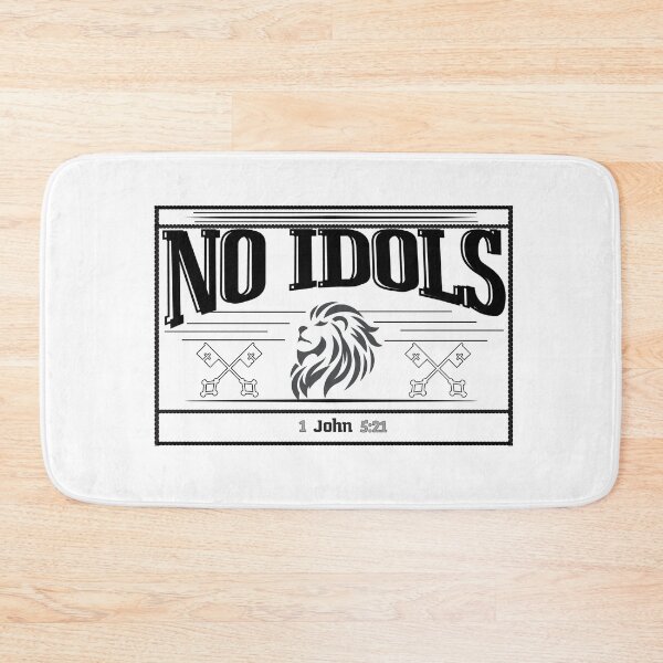 Item preview, Simple Version "NO IDOLS" Christian Scriptural Shirt - in black& grey designed and sold by Holy Coast Threads (Formerly ChristianFlower).
