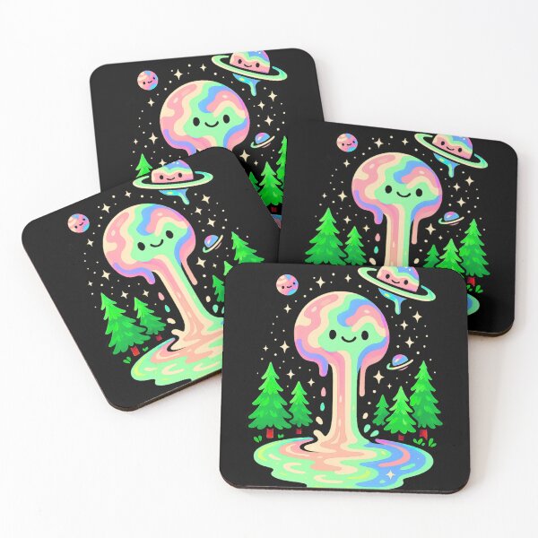 Item preview, Melting Colorful Planets Outer Space Green designed and sold by AnotherFemaleHuman.