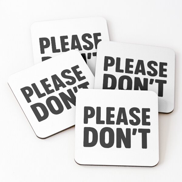 Item preview, Please Don’t – Bold Minimalist Sarcasm designed and sold by Okayish Things.