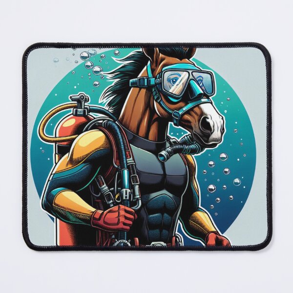 Item preview, Scuba Horse With Background designed and sold by WhatevrWrksMrch.