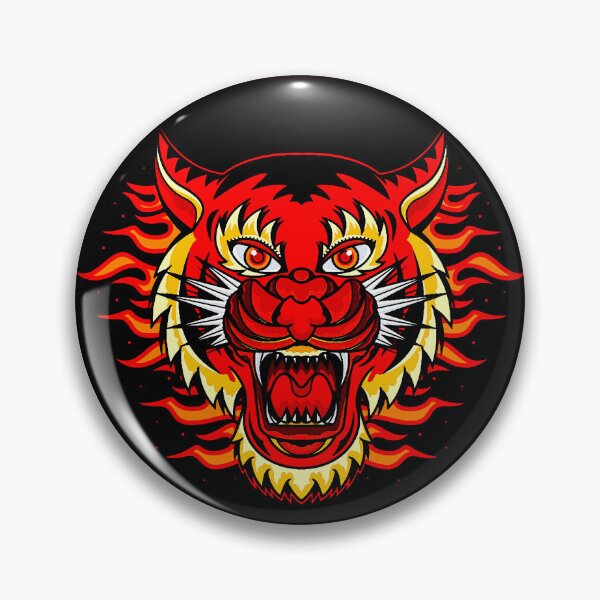 Item preview, Vintage Flaming Tiger designed and sold by ViaARTfactory.