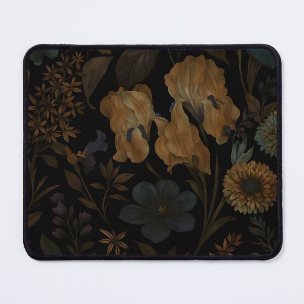 Item preview, Dark Moody Floral Pattern with Vintage Botanical Elegance designed and sold by FestivityFinds.