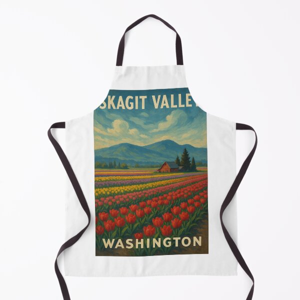 Item preview, Skagit Valley Washington Tulip Fields and Red Barn designed and sold by Aryabek.