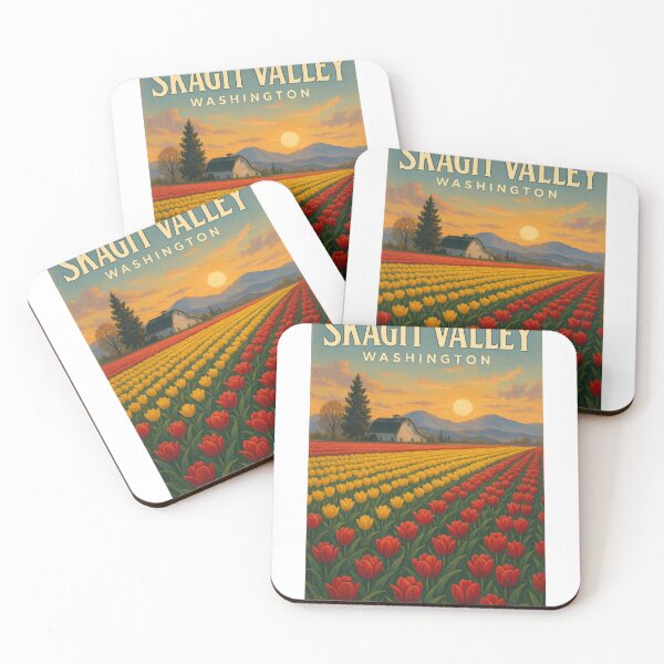Item preview, Skagit Valley Washington Sunset Over Tulip Fields designed and sold by Aryabek.