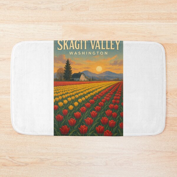 Item preview, Skagit Valley Washington Sunset Over Tulip Fields designed and sold by Aryabek.