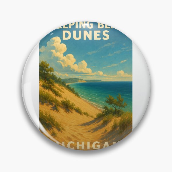 Artikelvorschau, Sleeping Bear Dunes Michigan Aussichtspunkt mit Lake Michigan entworfen und verkauft von Aryabek.