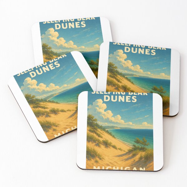 Item preview, Sleeping Bear Dunes Michigan Overlook with Lake Michigan designed and sold by Aryabek.