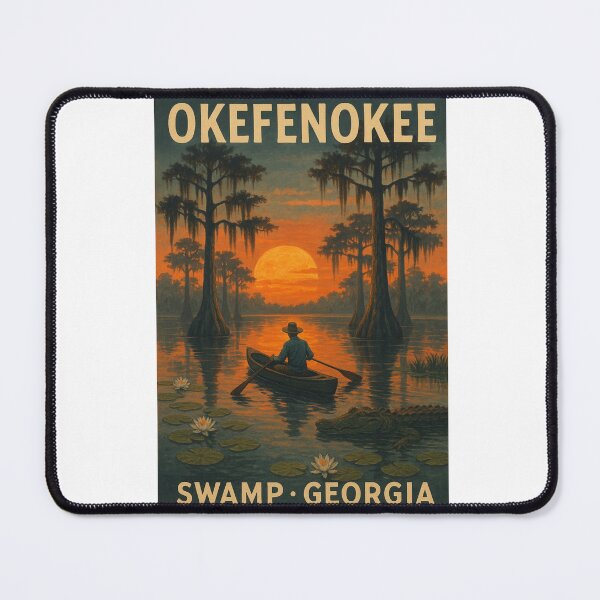 Item preview, Okefenokee Swamp Georgia Sunset and Cypress Trees designed and sold by Aryabek.