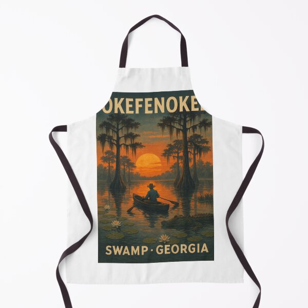 Item preview, Okefenokee Swamp Georgia Sunset and Cypress Trees designed and sold by Aryabek.