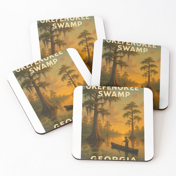 Item preview, Okefenokee Swamp Georgia Sunrise and Canoe Explorer designed and sold by Aryabek.