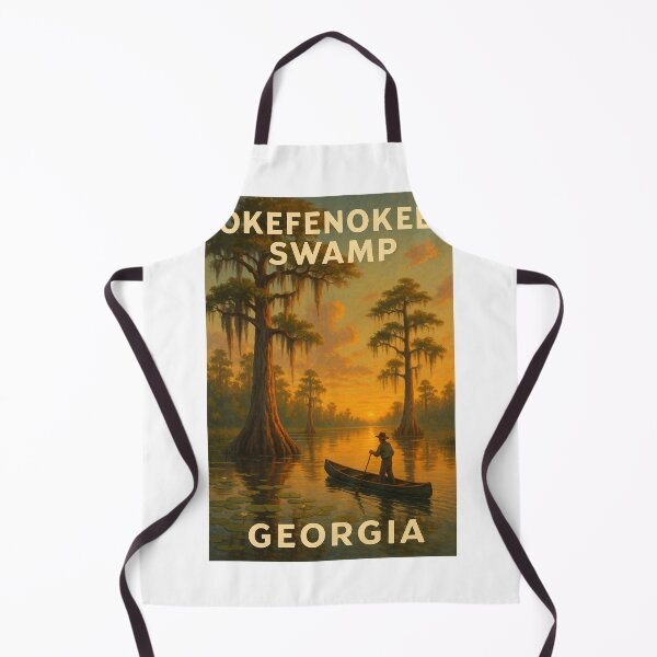 Item preview, Okefenokee Swamp Georgia Sunrise and Canoe Explorer designed and sold by Aryabek.